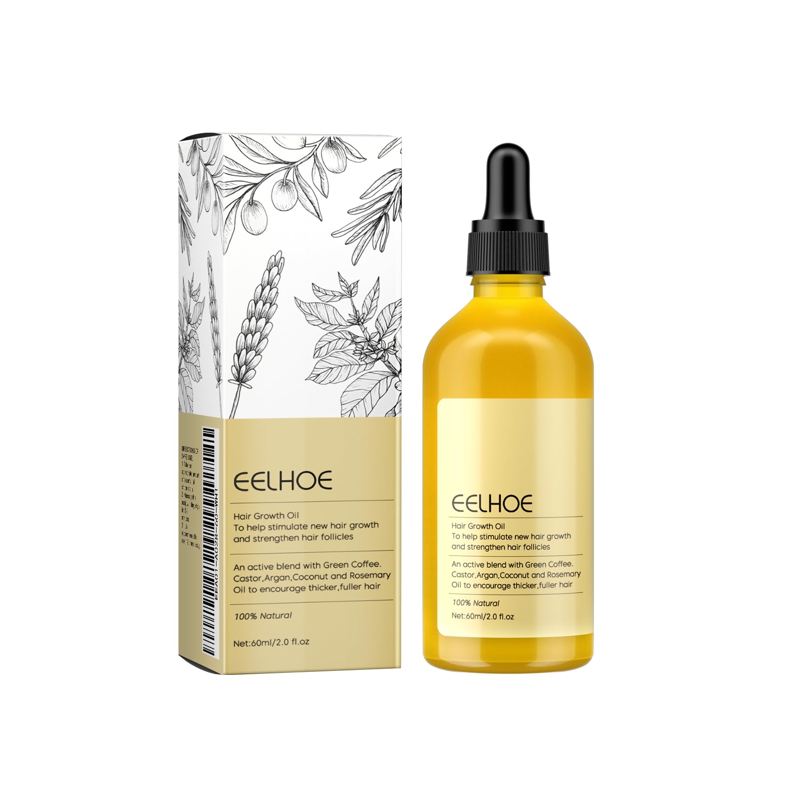 Hair Growth Oil, 60ml Natural Blend with Green Coffee, Castor, Argan,  Coconut and Rosemary : Amazon.com.au: Beauty