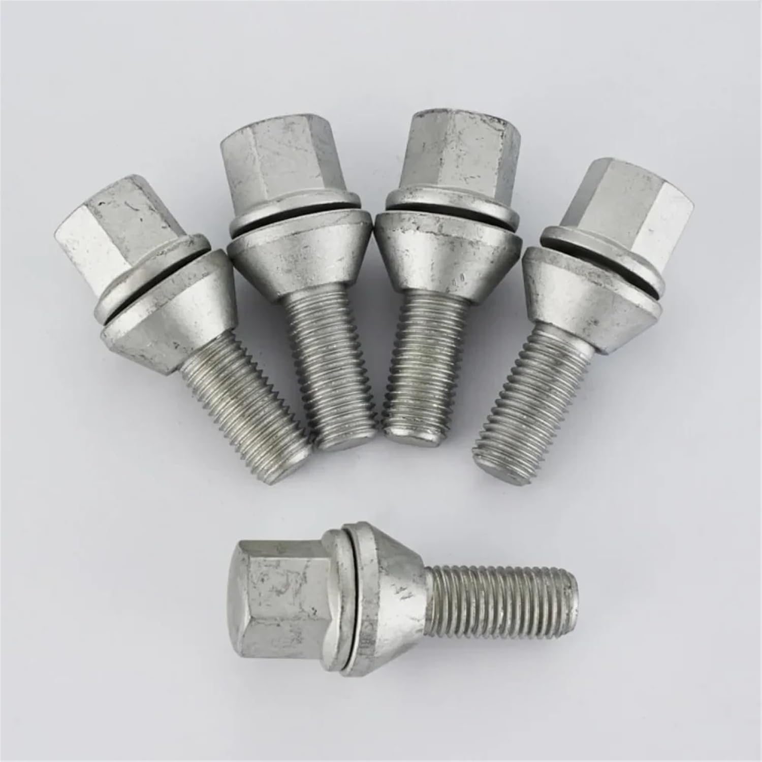 Locking Wheel Nuts Compatible with Dacia 5pc Lug Bolts Hub Screw Alloy Wheel Fasteners M12x1.5 Hex 17mm Lenght 57mm Thread Lenght 25mm