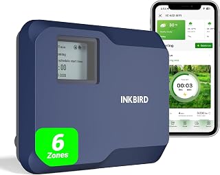Inkbird IIC-602-WIFI 6-Zonen-Programmierbarer Controller für den Innenbereich, WLAN Sprinkler/Bewässerungssystem Timer/Controller
