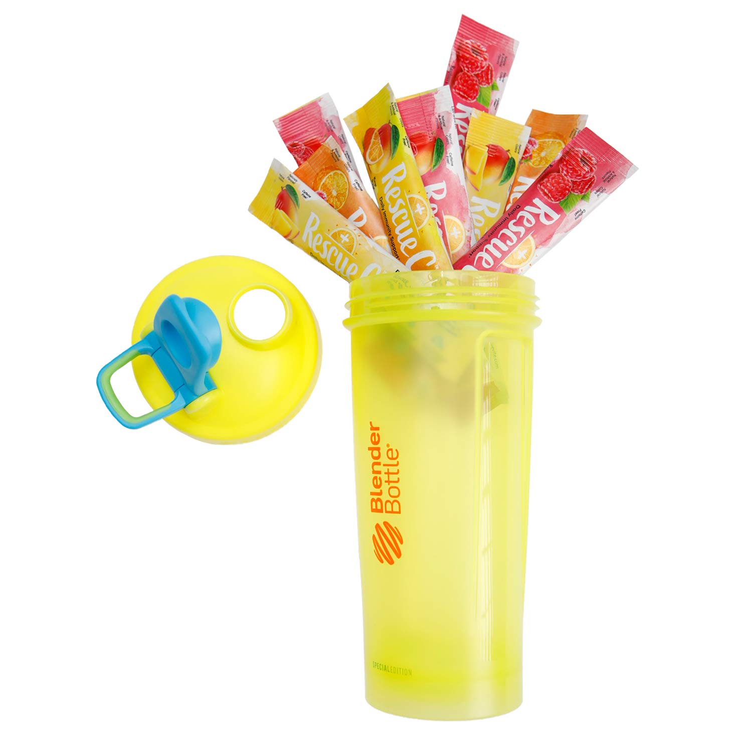 RescueC Immune Support Supplement with Mushroom Powder 12 Serving Stick Pack Variety Bottle,Zinc, Vitamin C, Lions Mane, Cordyceps and Reishi – Immune System Booster