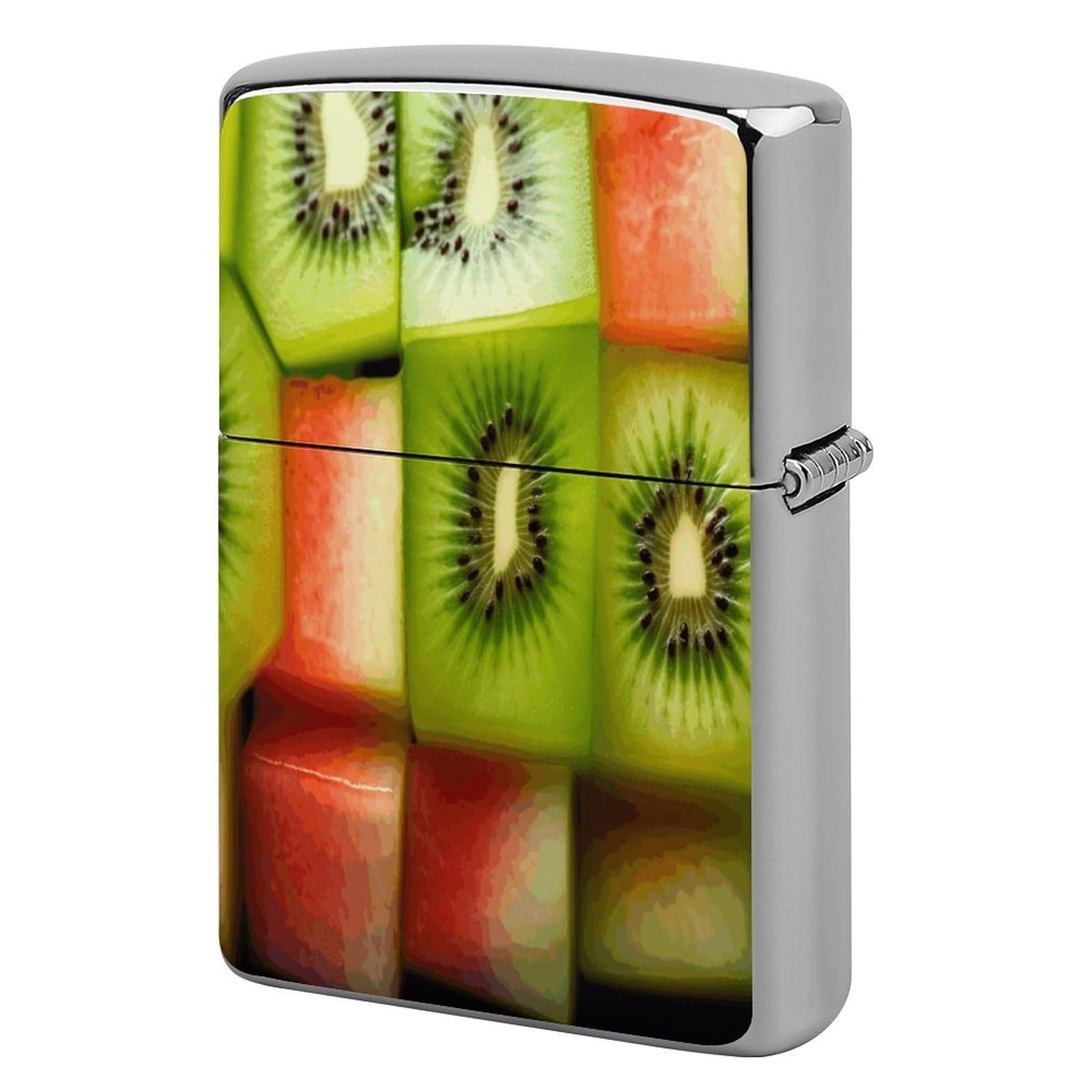Fekiloot Style Kiwi Watermelon Lighter Case Cover Metal Lighter Case