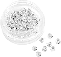 Vista 45 de Cuentas espaciadoras redondas bañadas en oro de 14 quilates, 3x3 mm, 50 piezas para hacer joyas sin deslustre