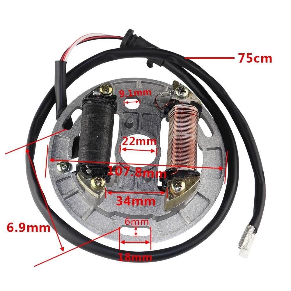 Dispositivi Accensione Moto Per KFX80 Per KFX-80 Per KFX 80 2003 2004 2005 2006 Motociclo 2 Bobine Accensione Magneto Statore Piastra Parti Di Ricambio Kit Accensione Motocicletta