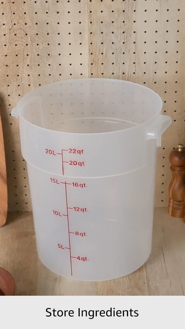 Amazon.com: Cambro (RFS22PP190) 22 qt Round Graduated Food Storage