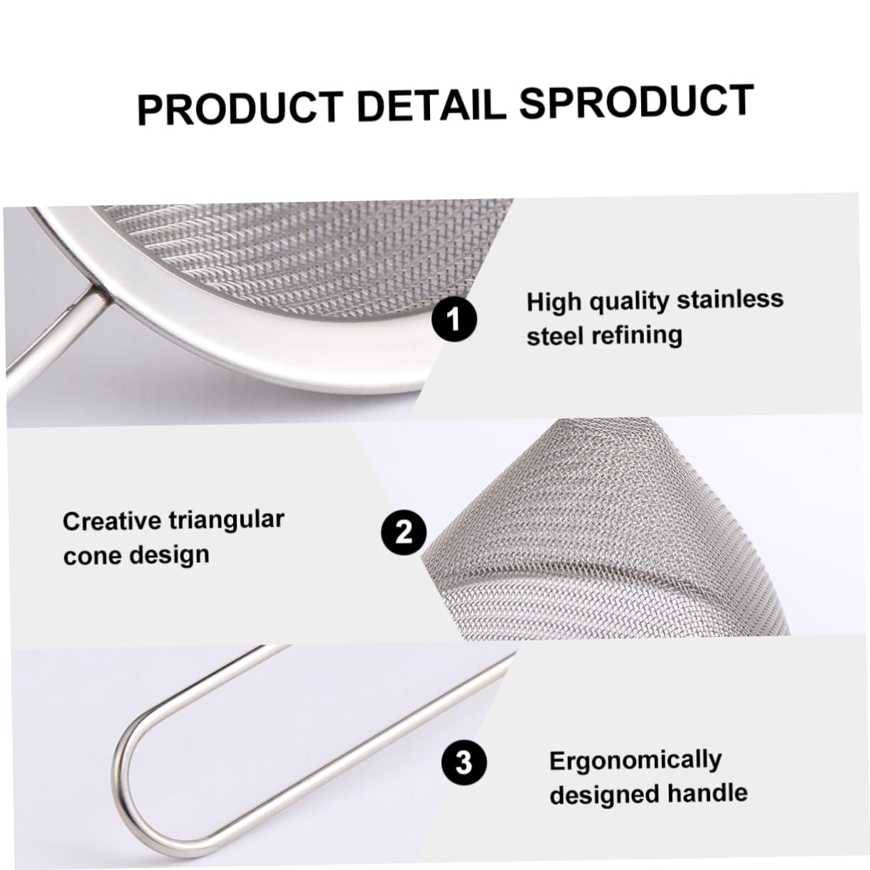 PRETYZOOM 3 Pcs Cocktail Bar Strainer Juice Residue Filter Reusable Cone Shape Ice Drainer Ice Filter Tool Home Bar Use