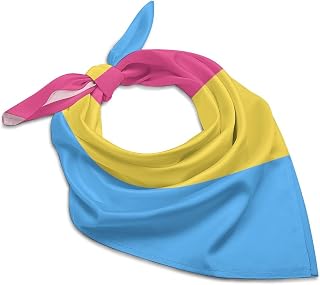 Agender Pride Flag Bandana for Men Women Square Headscarf Handkerchief Silk Neck Scarf Headbands Headwrap