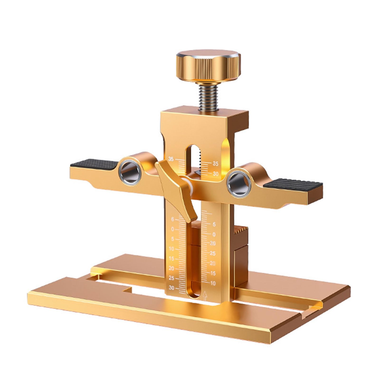 Laikoutd Hole Punch1 Aluminum Alloy Cabinet Door Installer Tool For Accurate Hinge Placement Quick Alignment Ensures Symmetrical Installation Wide Base Door Positioning Tool