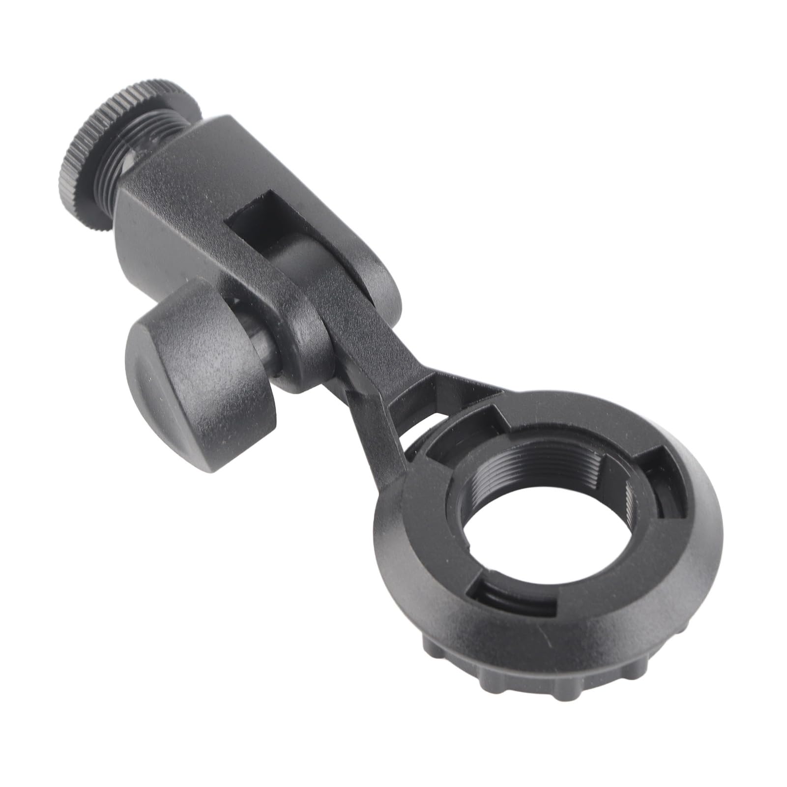 Clip Universel pour Microphone Support de Microphone Réglable à 180 Degrés Support Anti-vibration pour Microphones Filetés de 22mm Accessoire pour Microphone Noir