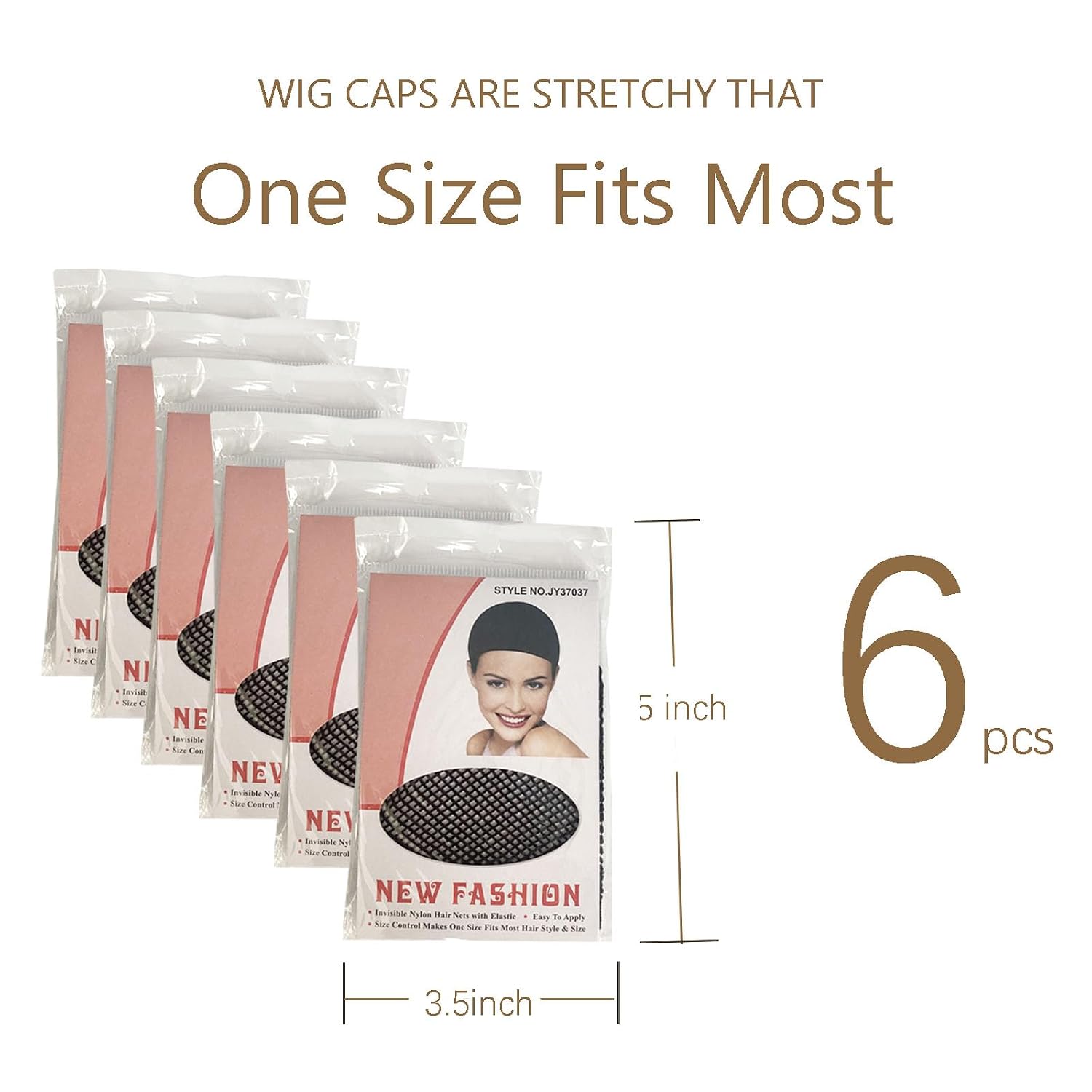 Bestac 6 Pieces Wig Caps, Black Mesh Wig Cap Net Weaving Closed End Wig Caps for Woman, Men, Kids
