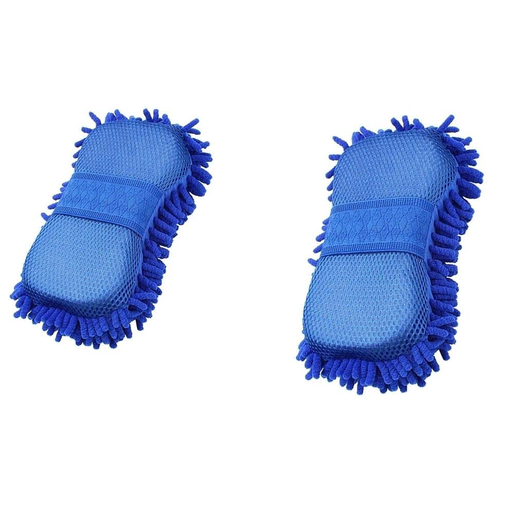 PAP Announcer Microfiber Car Cleaning Sponge Brush Wash and Dry Cleaning Duster (Multicolor)