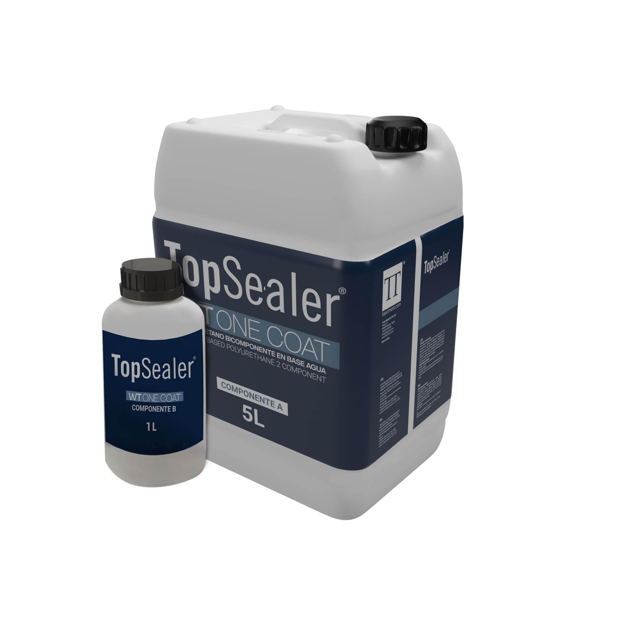 Barniz Para Microcemento Satinado Al Agua 2 Componentes 5L + 1L Catalizador. Barniz para barnizar suelos y paredes de microcemento