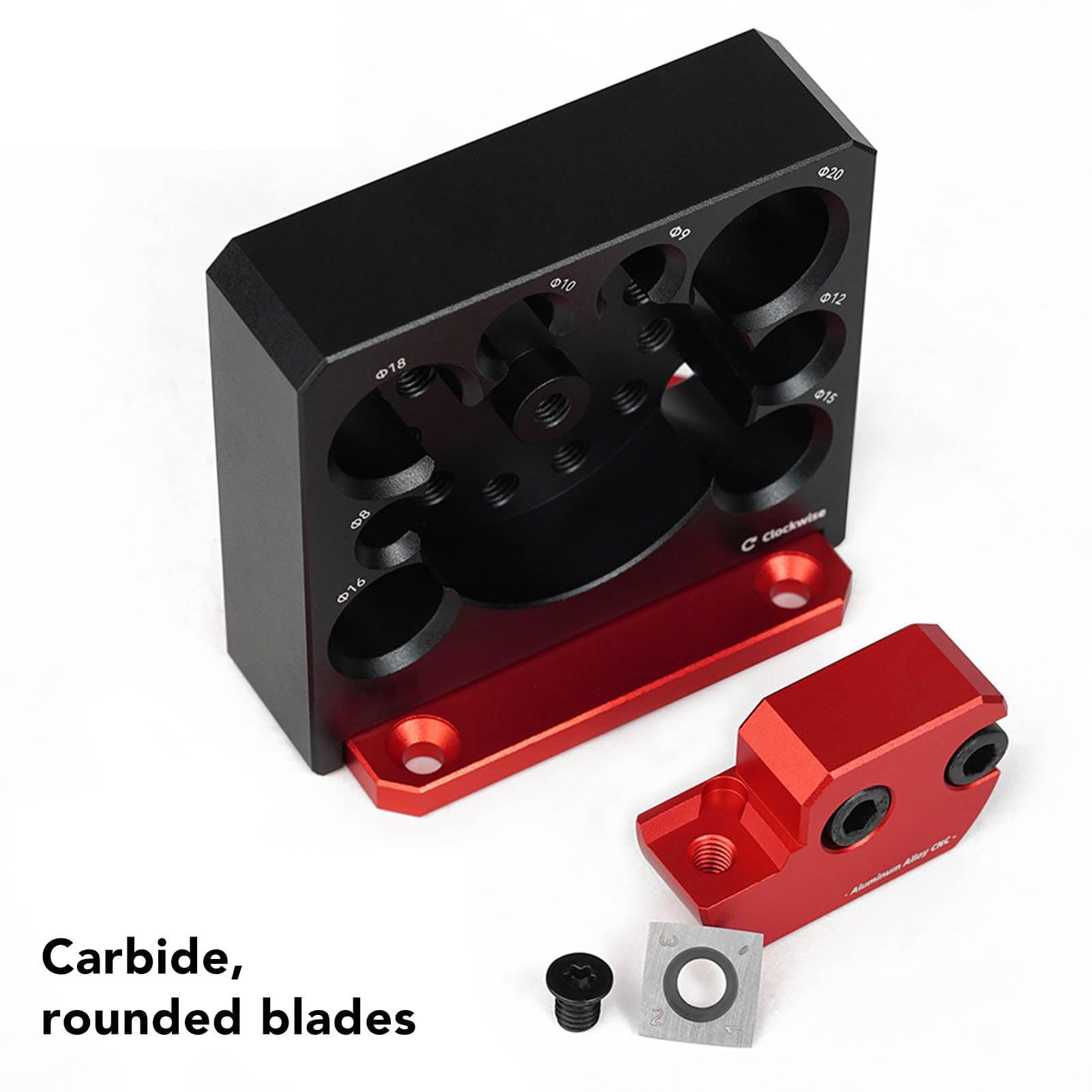 Deuvelmaker Jig, 8 Gaten Verstelbare Elektrische Boor Frees Deuvel Ronde Staaf Hulpgereedschap CNC Aluminium Carbide Blade Deuvelsnijder Plaat met L-sleutel voor Houten Staaf