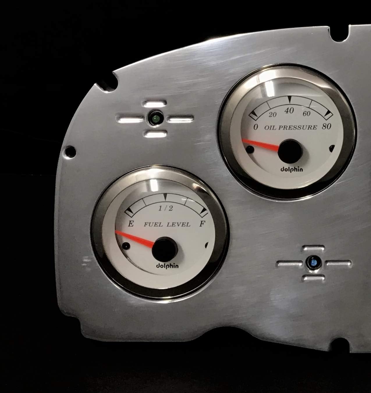 Dolphin Gauges Compatible with 1959 Ford Car 5 GPS Gauge Dash Cluster Panel Set White
