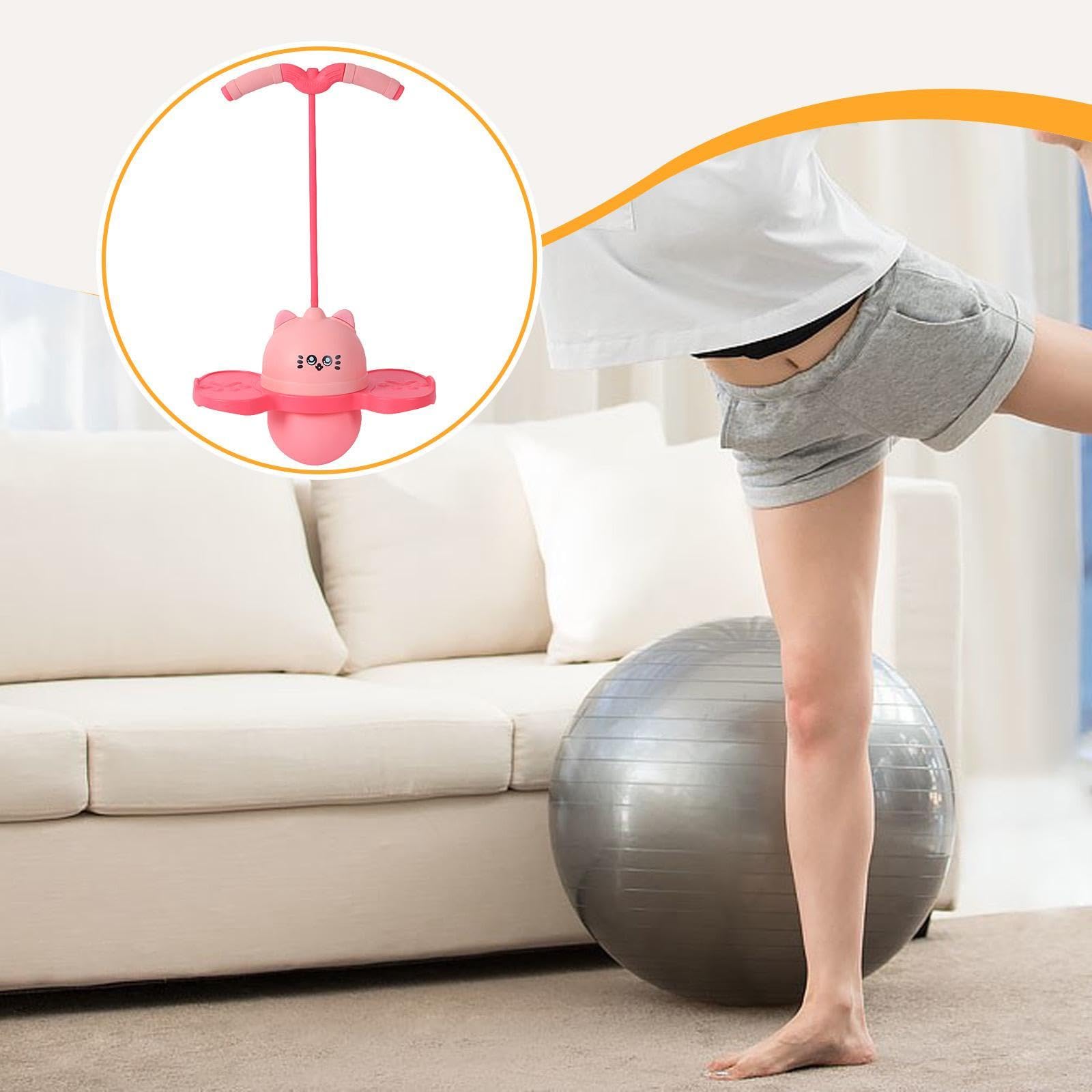 Ballon Sauteur Pogo, Ballon Rebondissant avec Poignée, équipement, Tremplin, Jouet de Hauteur pour L'entraînement Physique et La Remise en
