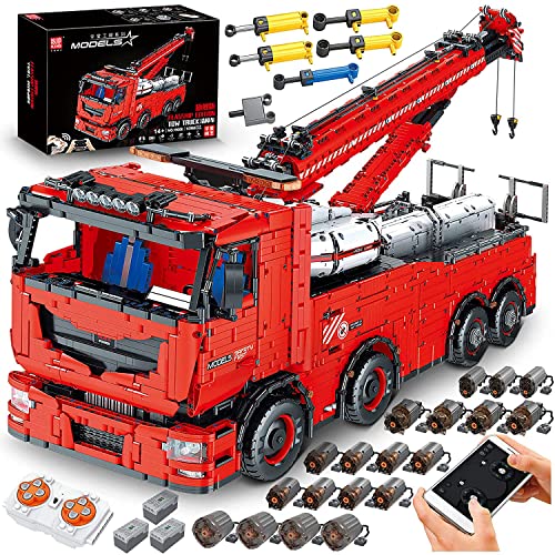 YANANCCE Mold Mk 19008 Technology Crane Truck Model Building Blocks,10966-Teiliges Ferngesteuertes LKW-Modell,LKW…