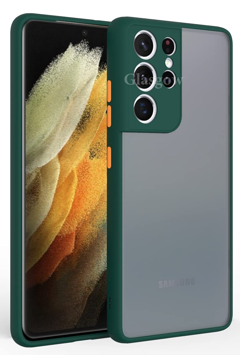 Glasgow Back Case Cover for Samsung Galaxy S22 Ultra 5G Shockproof Back Case Cover (Camera Protection) - Dark Green (B0B25FTC15) Amazon Price History, Amazon Price Tracker