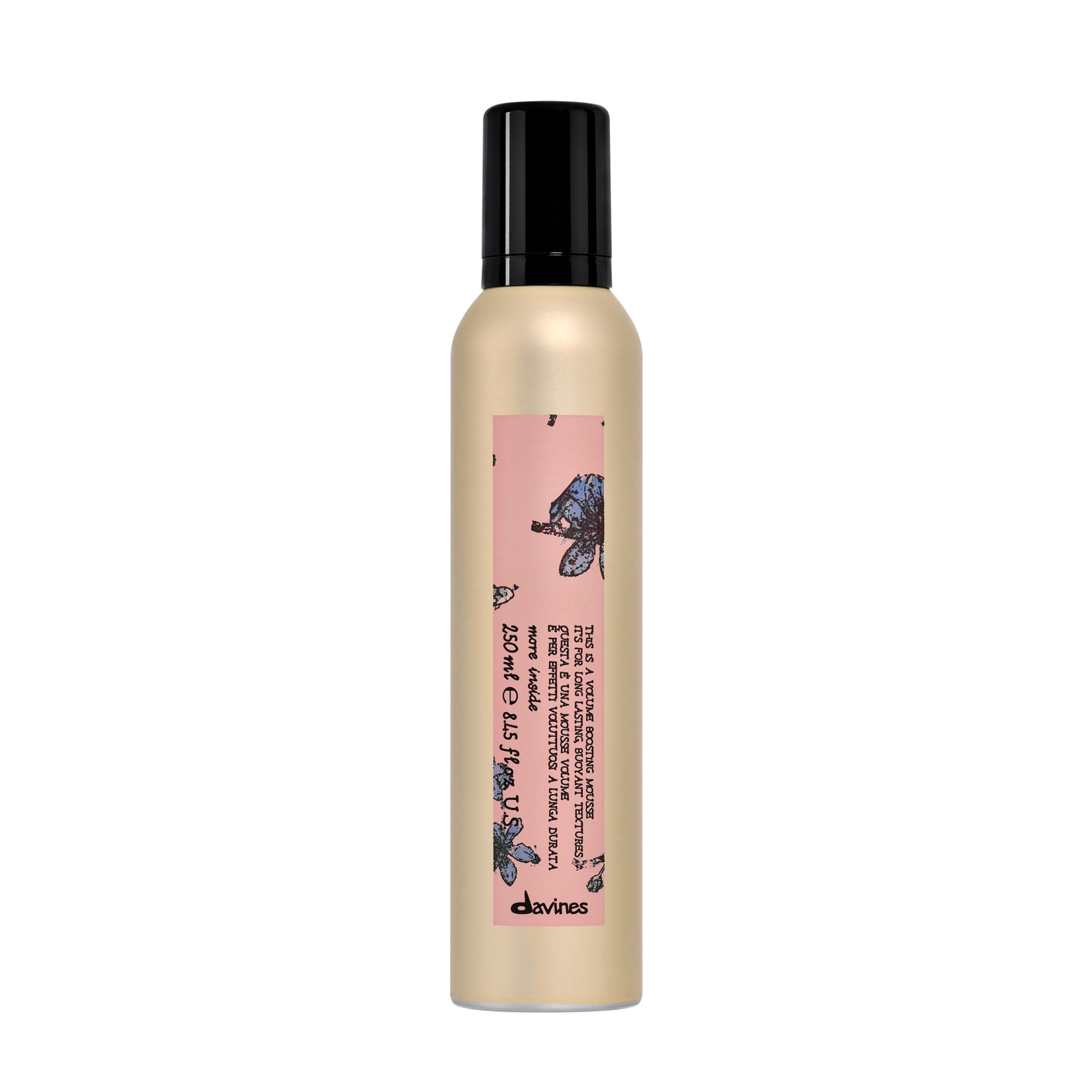 Davines MORE INSIDE Questa è una Mousse Volume - Mousse volumizzante a lunga durata - Dona un effetto corporizzante naturale - 250 ml