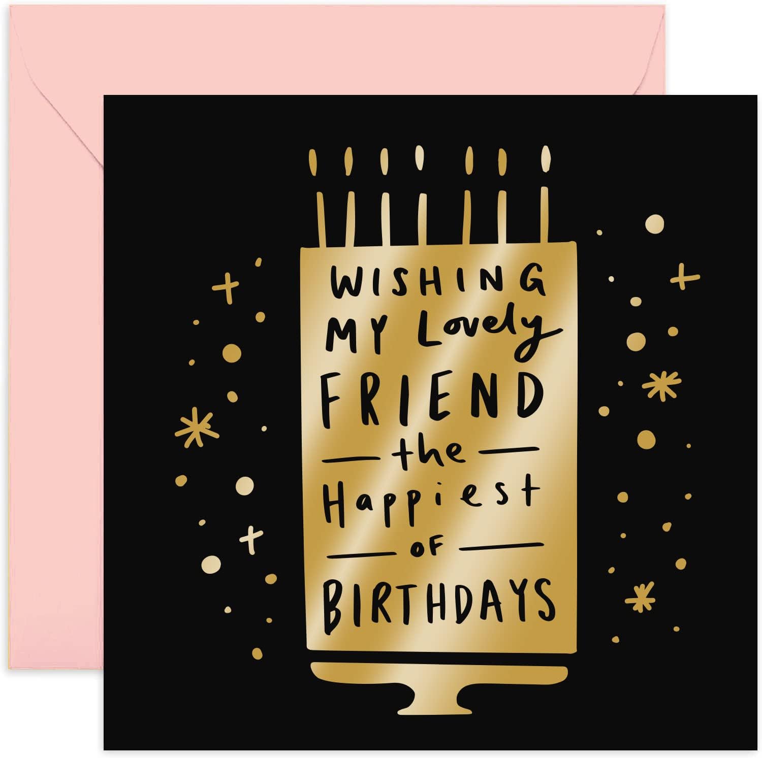 Old English Co. Friends Are Family You Choose Card – Tarjeta Para Pensar En Ti, Bonita Tarjeta De Amistad Para Mejor Amiga, Condolencias, Interior En Blanco Con Sobre
