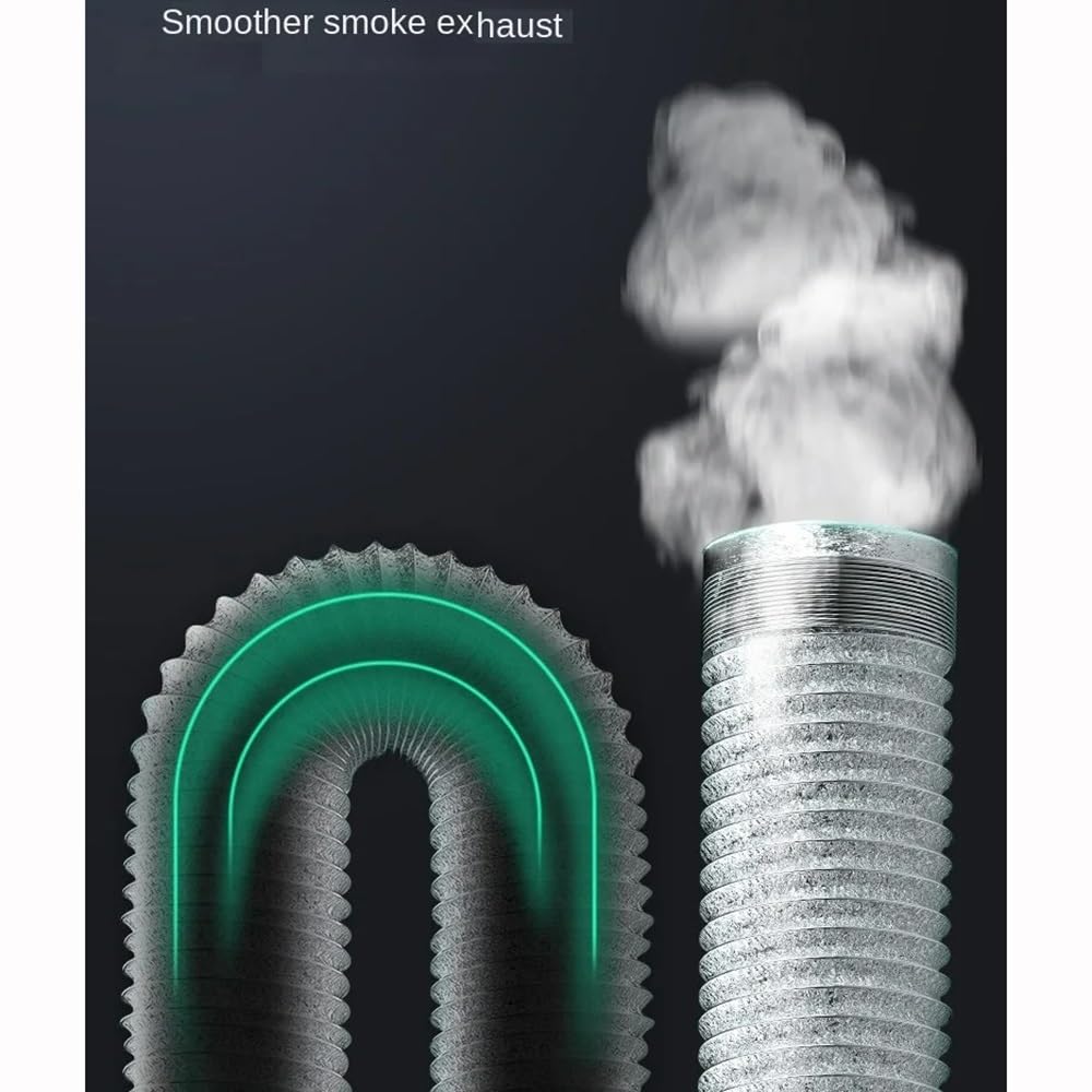 Conductos de aluminio flexibles, tubo de ventilación, tubo escalable | Rosca repuesto de extensión de conducto aire acondicionado portátil extractor,tiendas de campaña(60mm,4meter)