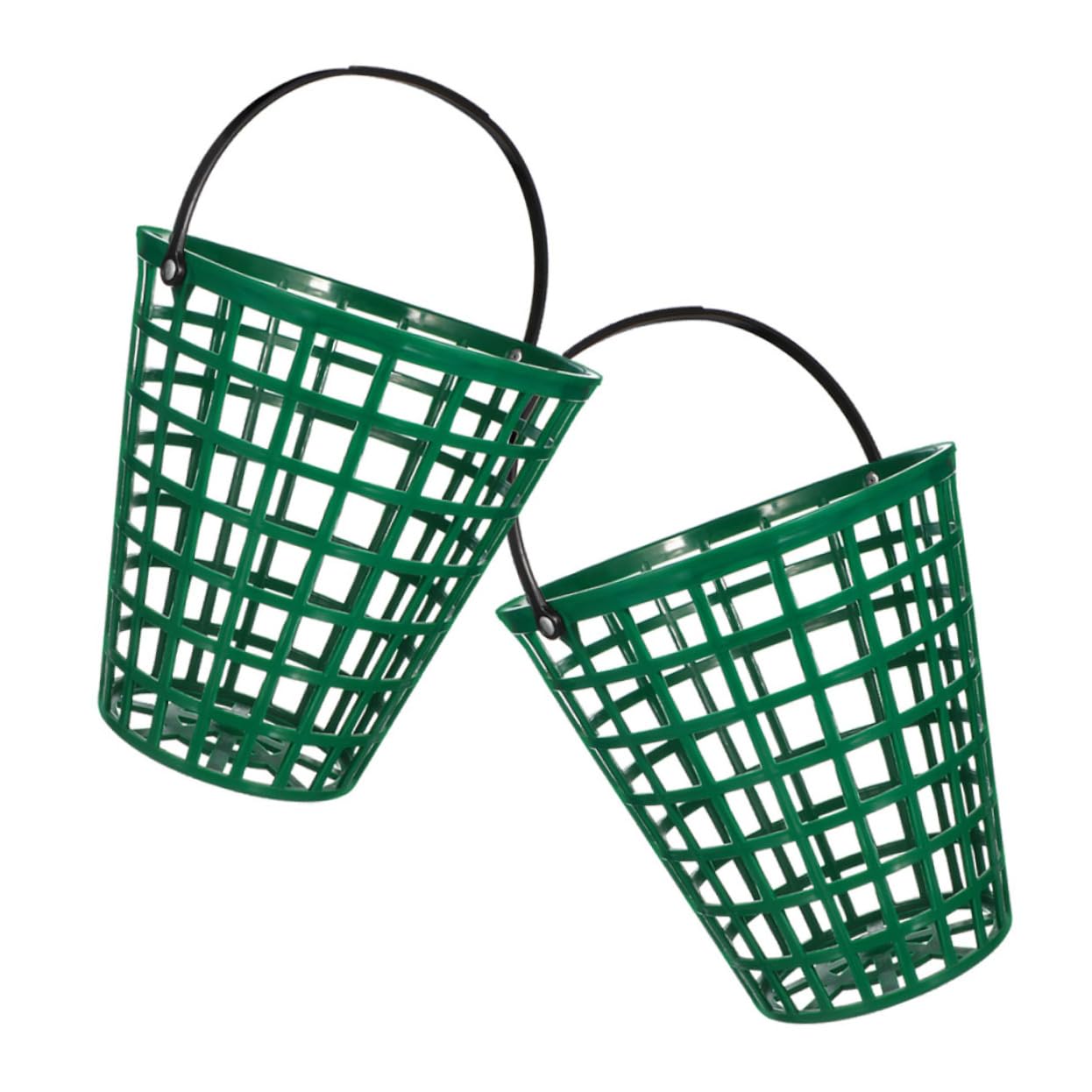 Cabilock Outdoor Plastic Golf Ball Container 2pcs Storage Baskets Lightweight Easy to Carry Multipurpose