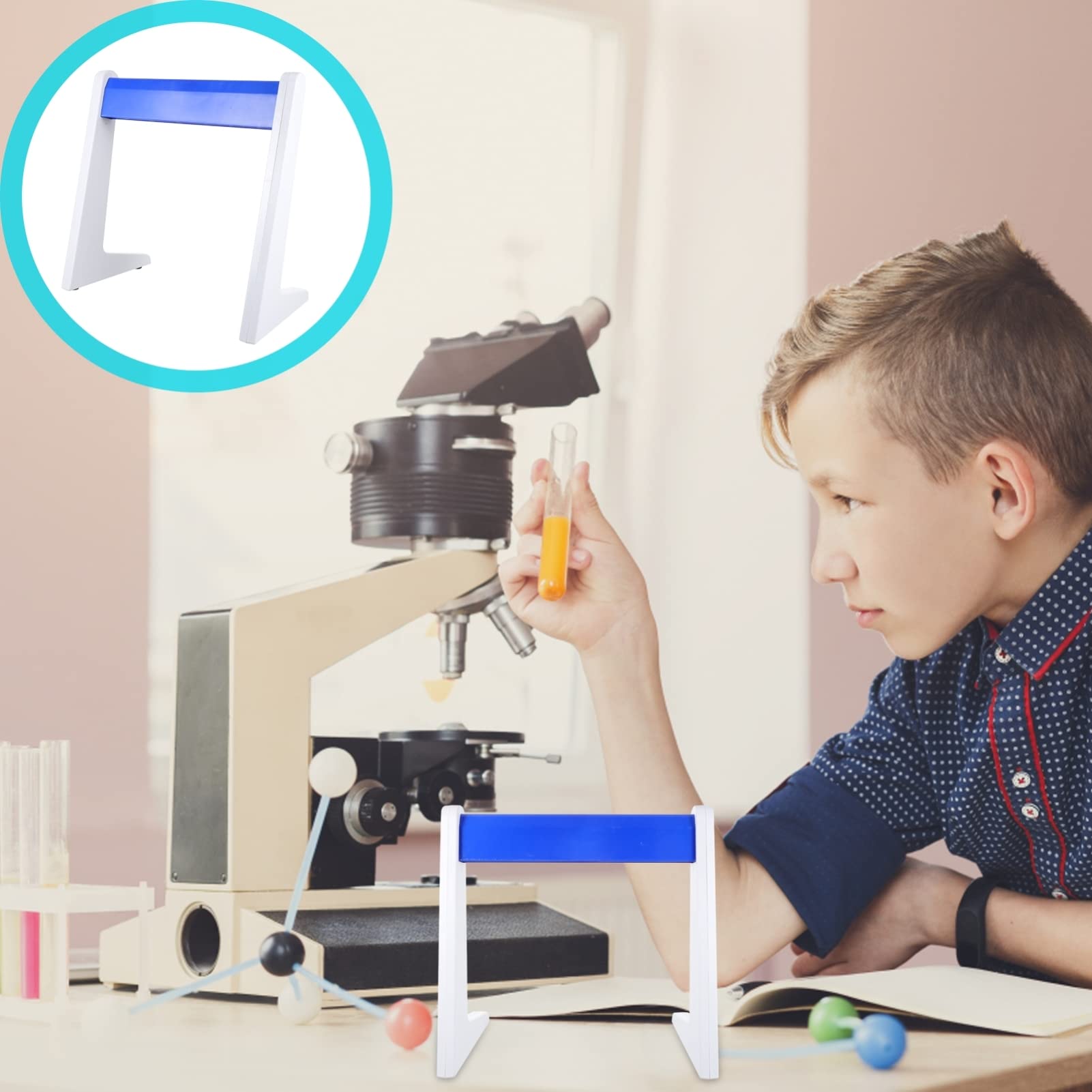 Soporte para pipetas – Práctico soporte en forma de L para micropipetas – Accesorios de laboratorio blancos duraderos – Práctico y útil – 2 piezas para experimentos en casa o escuela