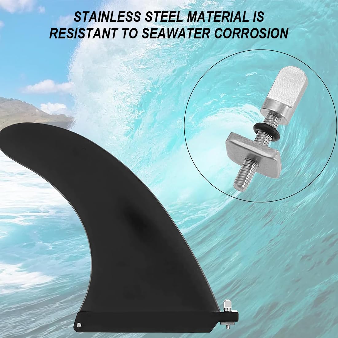 Tornillos para Aletas Sup de Acero Inoxidable 316 - 8 Piezas Resistentes a la Corrosión para Tablas de Surf