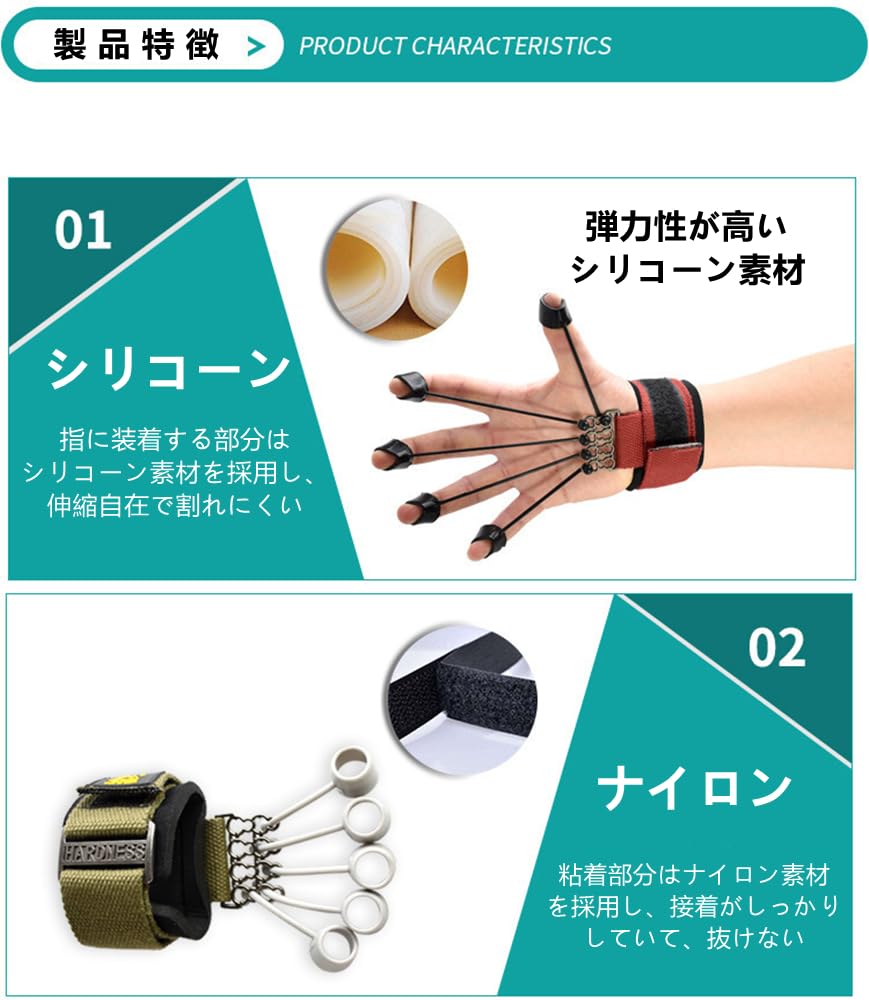 Amazon | フィンガーパワー 5本指 20LB~75LB 4色選べる フィンガー