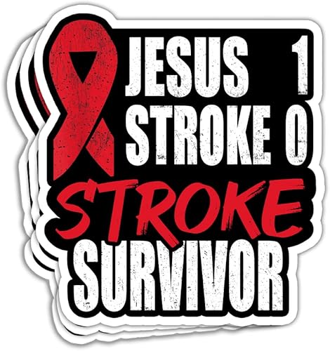 Calcomanías de conciencia de Jesús de 1 trazo 0 Stroke Awareness Stickers Stroke Survivor Stickers Stroke Survivor Cintas Pegatinas Pegatinas de