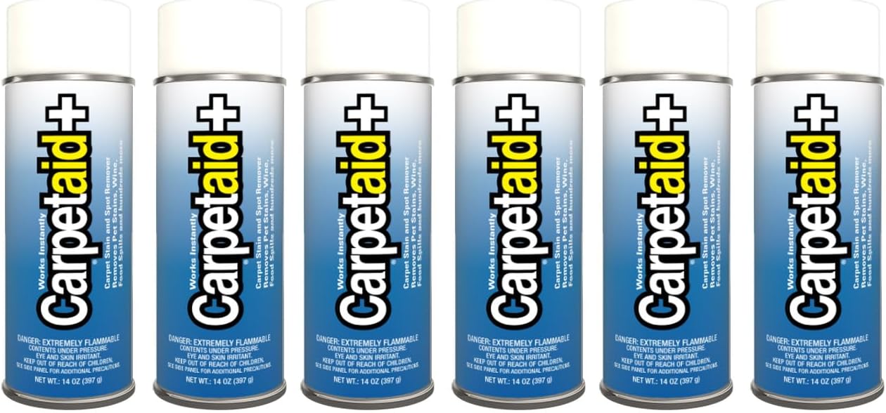 Carpet Aid Spot and Stain Remover, pH Balanced Cleaner for Carpets, Rugs, and Upholstery – Removes Oil, Grease, Ink, Coffee, Pet Urine, and Lipstick