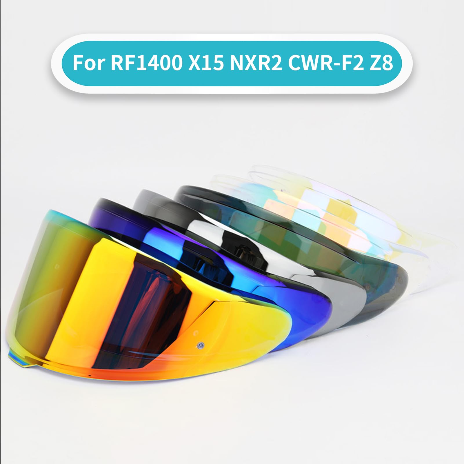 Visiera per casco RF 1400, visiera colorata, per casco da moto, per CWR-F2 Z8 X15 NXR2, resistente ai graffi (rosso oro scuro)