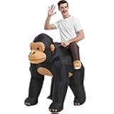Inflatable Costume Adult,Blow Up Gorilla Suit,Ride On Halloween Costumes for Men Women