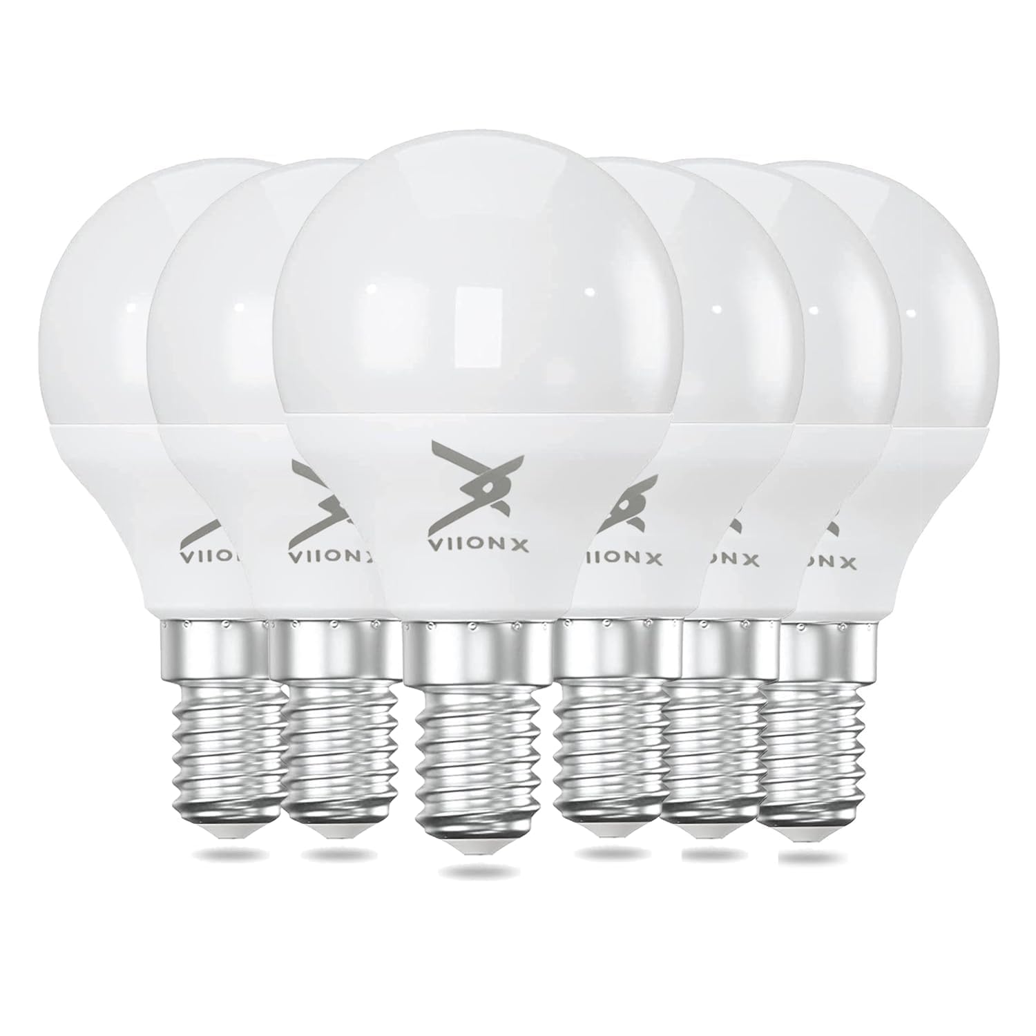VIIONX E14 LED Bulb, 4.9W (40W Equivalent), 470 Lumens, Warm White 2700K, Non-Dimmable, Energy-Saving E14 Golf LED Bulb for Ceiling, Wall & Table Lamps (Pack of 6)