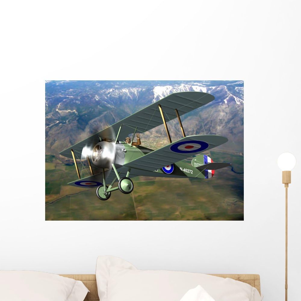 Wallmonkeys Sopwith Camel Artwork Wall Decal Peel and Stick Graphic WM306895 (24 in W x 17 in H)
