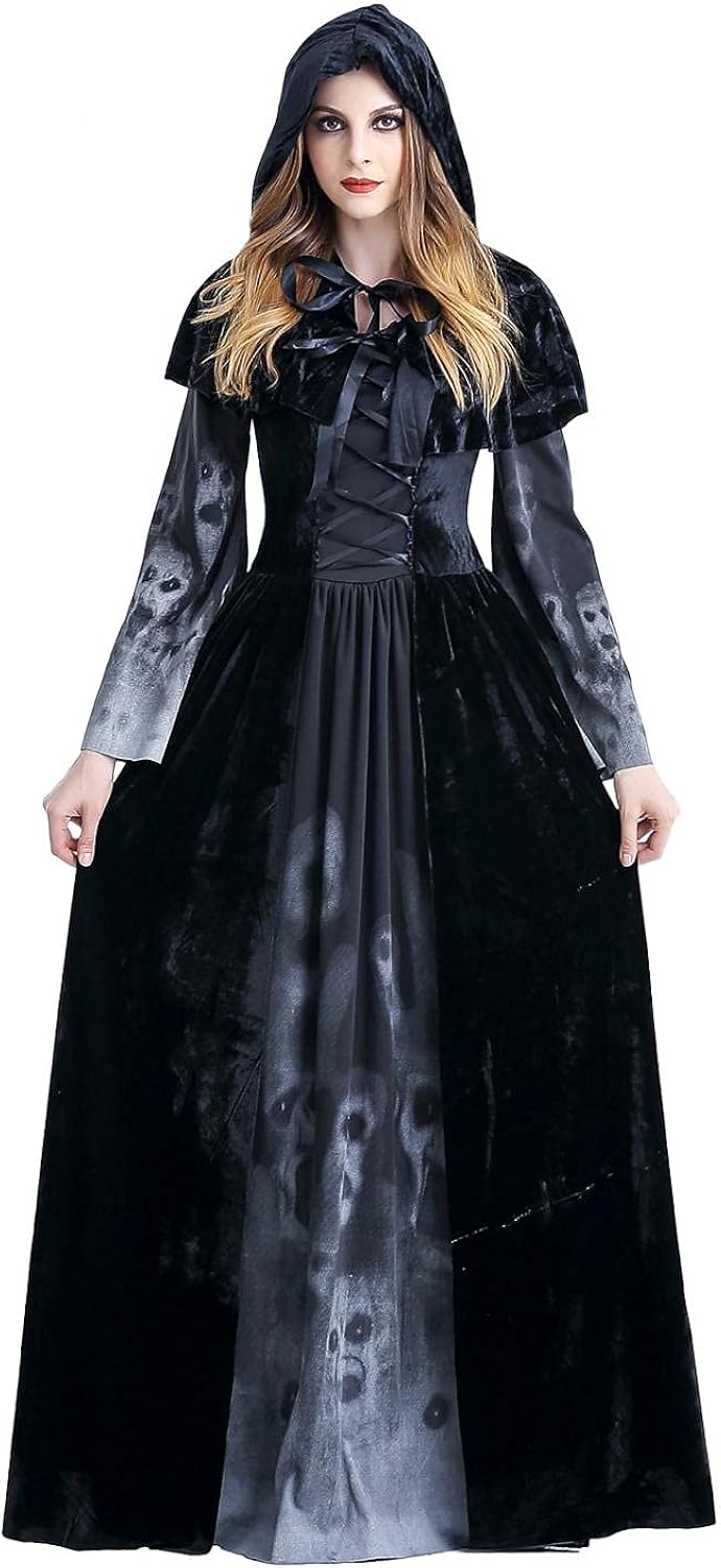 ハロウィン ワンピース Re Yue 中世 ハロウィンコス レディース 中世ヨーロッパ ドクロ柄 コスプレ 吸血鬼 暗黒 ゴシックドレス 衣装 ドレス 舞台劇 コスチューム パーティー ロング 魔女 着痩せ 仮装 文化祭 最大12 Offクーポン レトロ風 大人用 ハロウィン ワンピース Re Yue 中世 ハロウィンコス レディース 中世ヨーロッパ ドクロ柄 コスプレ 吸血鬼 暗黒 ゴシックドレス 衣装 ドレス 舞台劇 コスチューム パーティー ロング 魔女 着痩せ 仮装 文化祭 最大12 Offクーポン レトロ風 大人用