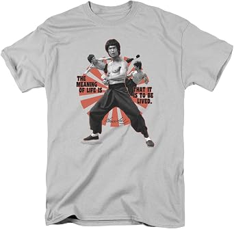 Trevco Mens Bruce Lee/Meaning Of Life Short Sleeve T-Shirt