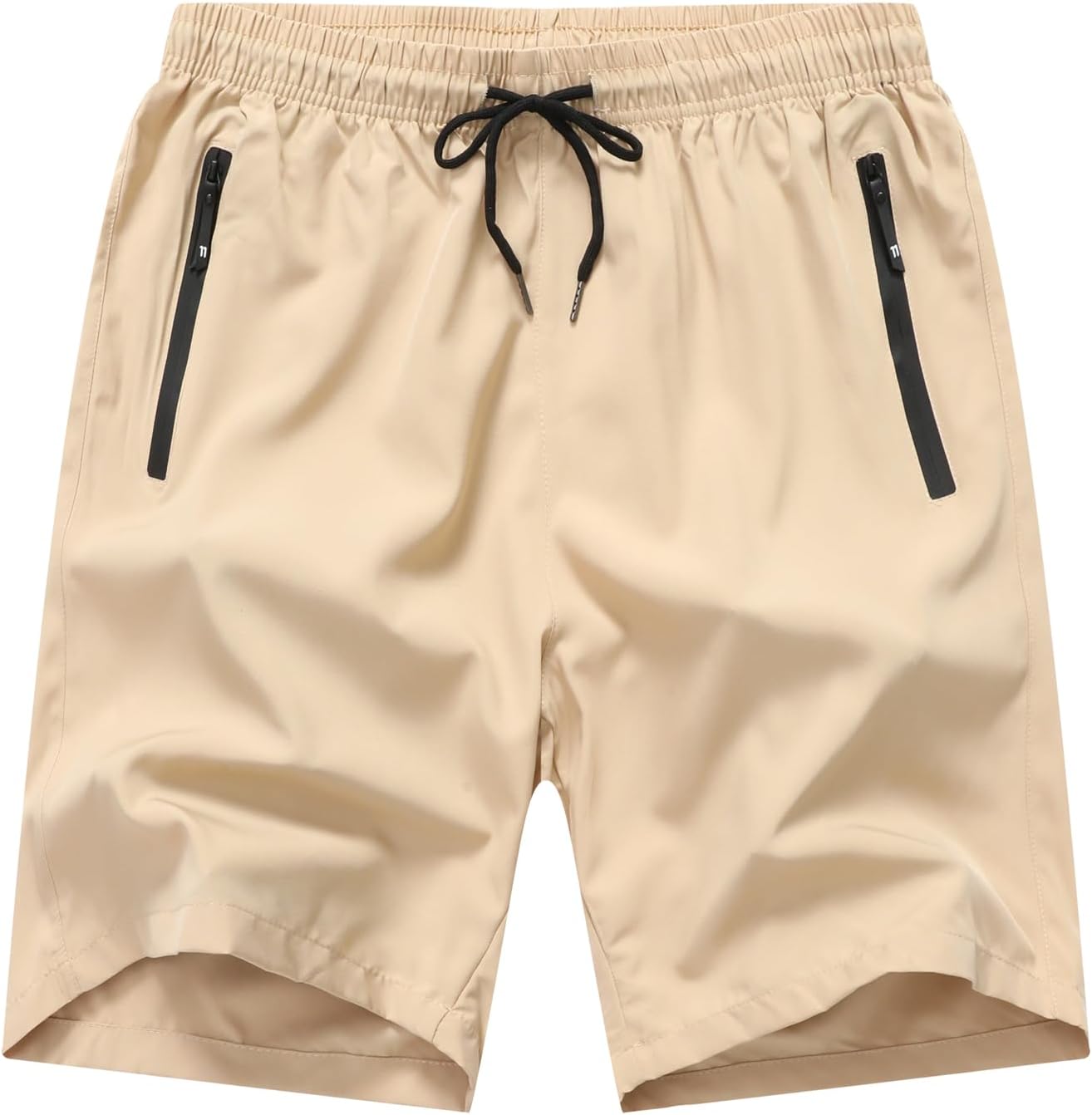 Men's Gym Workout Shorts Quick Dry Lightweight Athletic Training Running Hiking Jogger with Zipper Pockets