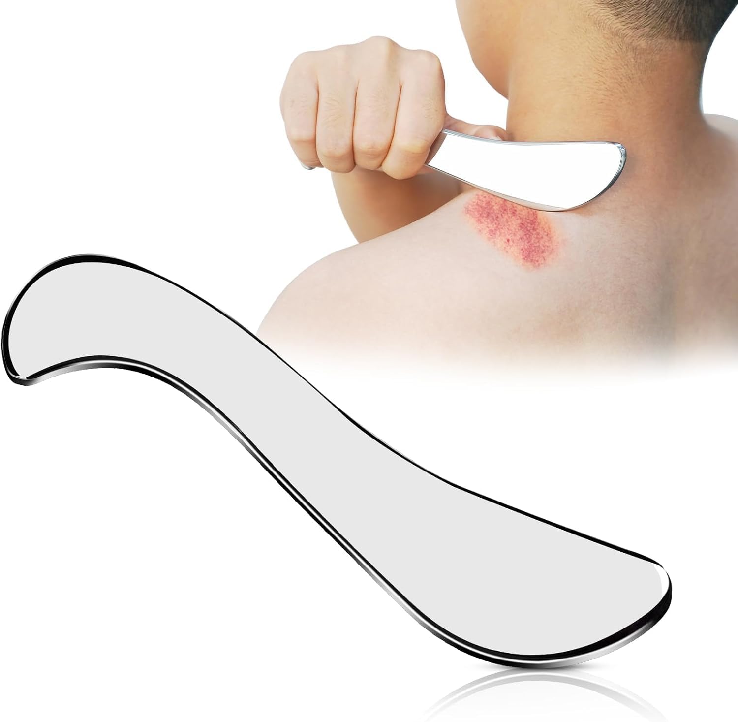 Stainless Steel Gua Sha,Stainless Steel Muscle Scraper Tools, Massage Tools Myofascial Release,Body Gua Sha Massage Scraper Scraping Tool - Physical Therapy for Back, Legs, Arms,Body