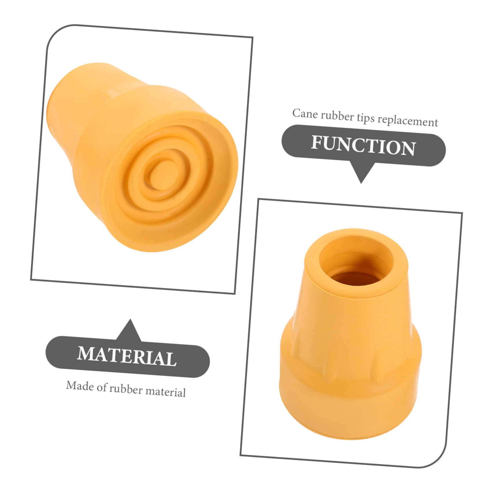 Healeved 20piezas Protección Antideslizante Para Bastones y Muletas Recambios Para Tips De Caminantes Accesorios De Estabilidad y Amortiguación Superficies Variadas