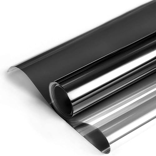 Instruban Película unidireccional para ventana, película de privacidad para ventana, adherencia estática, bloqueo solar, antirrayos UV, tinte