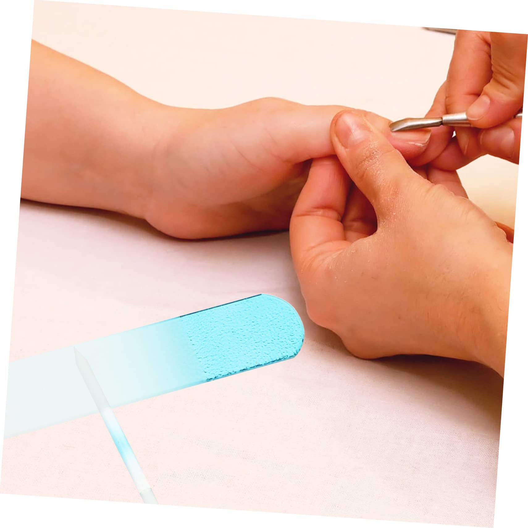 Housoutil 8pezzi Limette Per Unghie Professionali Strumenti Per Manicure File Per Unghie Riutilizzabili Con Manico Per Casa e Salone