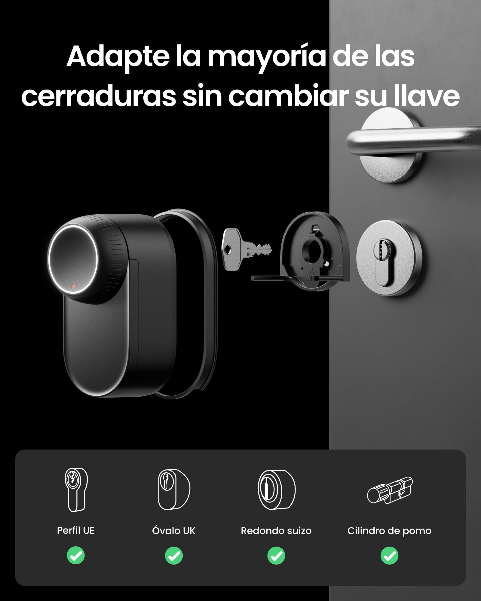 SwitchBot Wi-Fi Smart Lock Ultra con videotimbre, Teclado táctil, Lector de Huellas, Perfil Europeo, IP65, Compatible con Matter, Alexa, Google y IFTTT