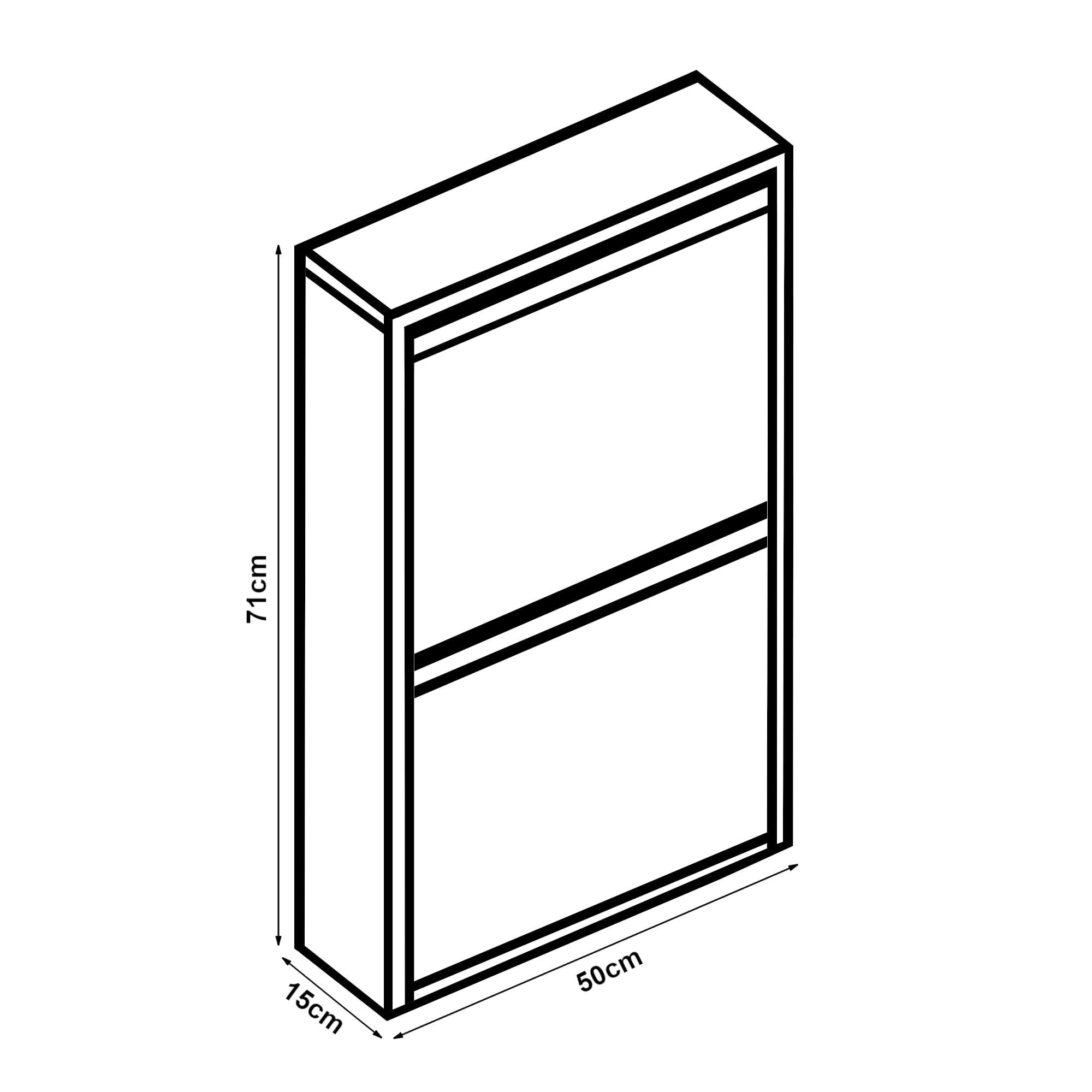 [en.casa] Scarpiera Salvaspazio con 2 Contenitori Ribaltabili Portascarpe in Metallo Mobile per Ingresso Giardino Spogliatoio - Bianco