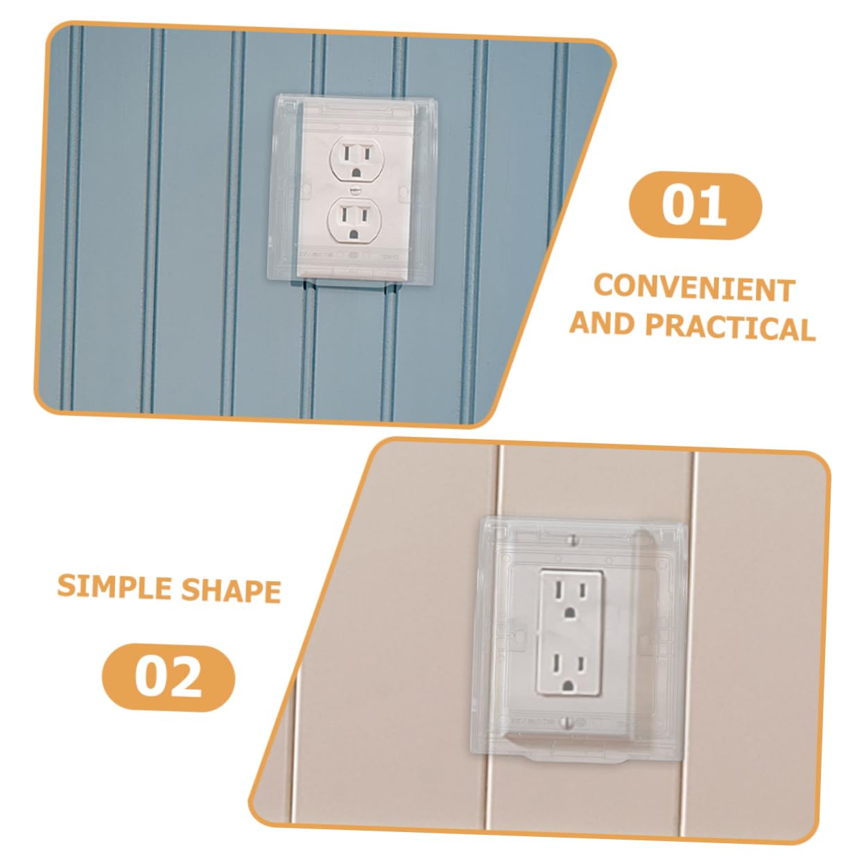 SECFOU 3pcs Babyproof Outlet Covers Plug Safety Guards for Electrical Outlets Childproof Socket Protection Easy Installation Design for Homes Boys and Girls