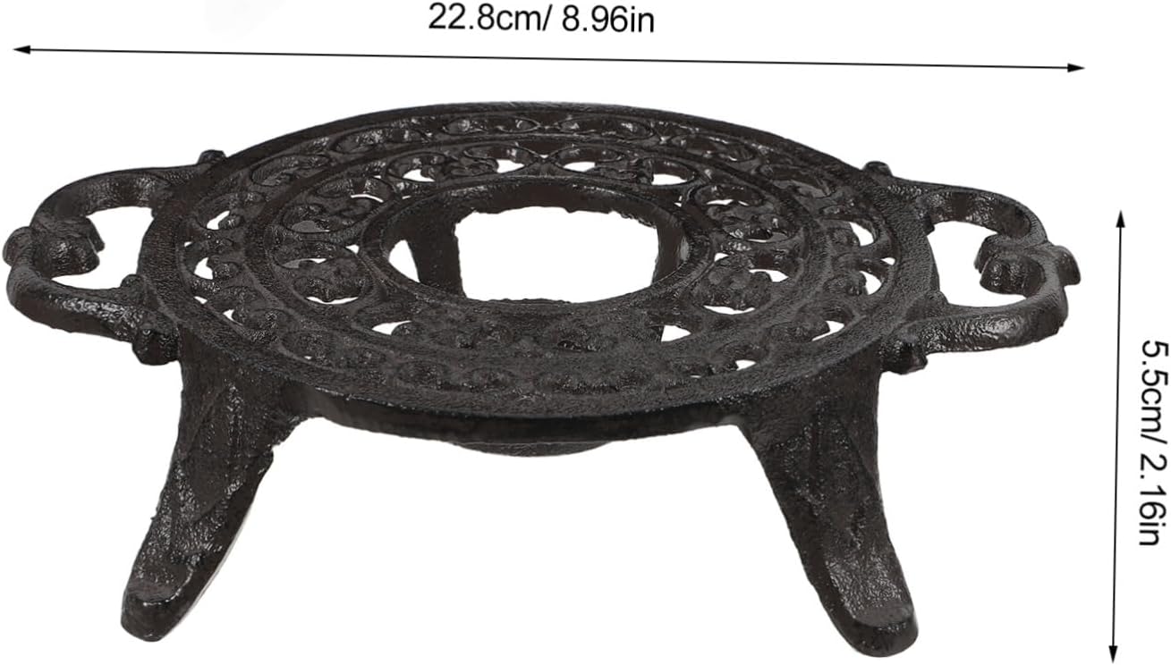 DECHOUS Japanese Cast Tea Warmer with Tripod Stand for Teapot and Coffee Brewing Stable Base for Teas Milk and Beverages Home and Office Use