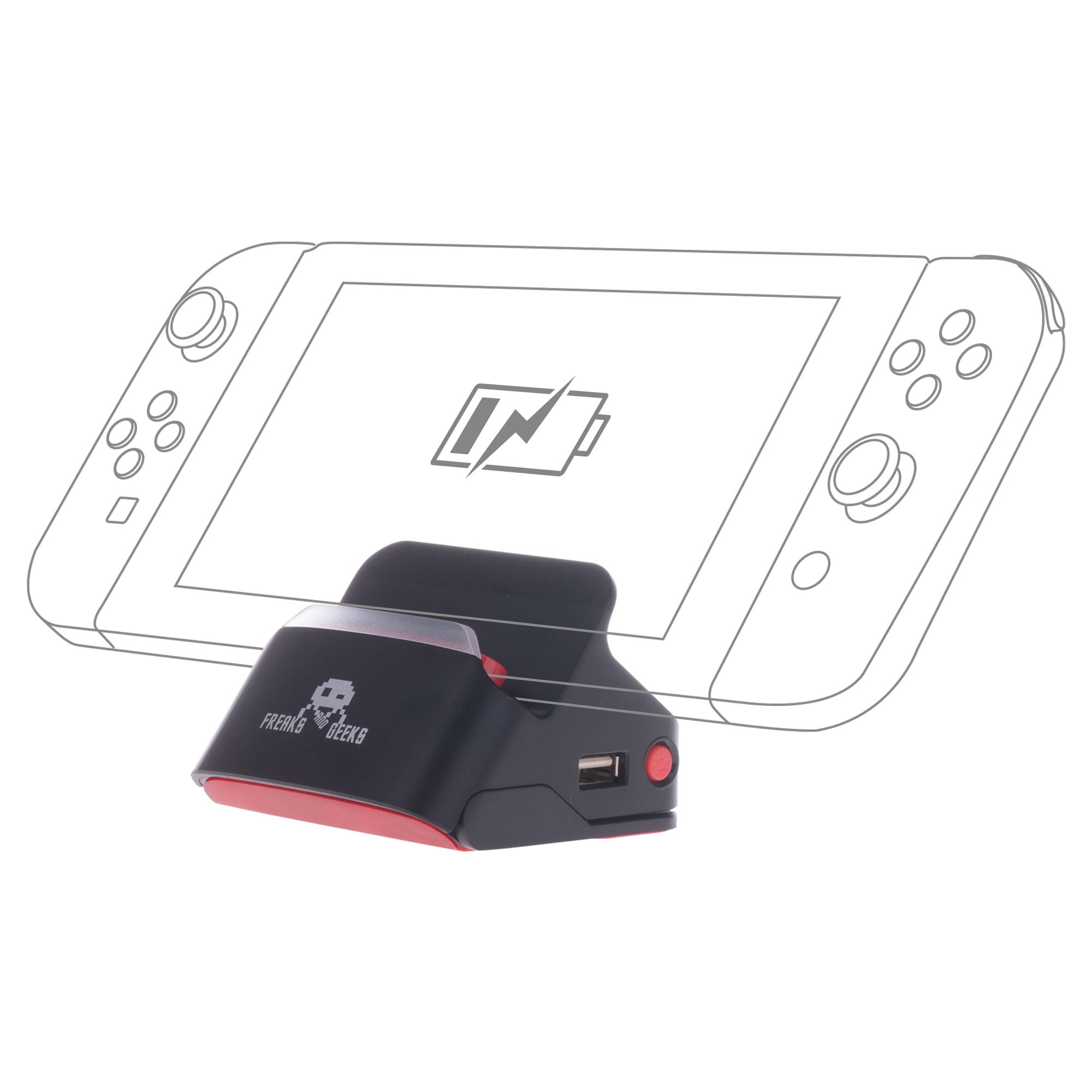 Freaks and Geeks 2 in 1 Video Dock and Stand for Nintendo Switch - (Nintendo Switch)
