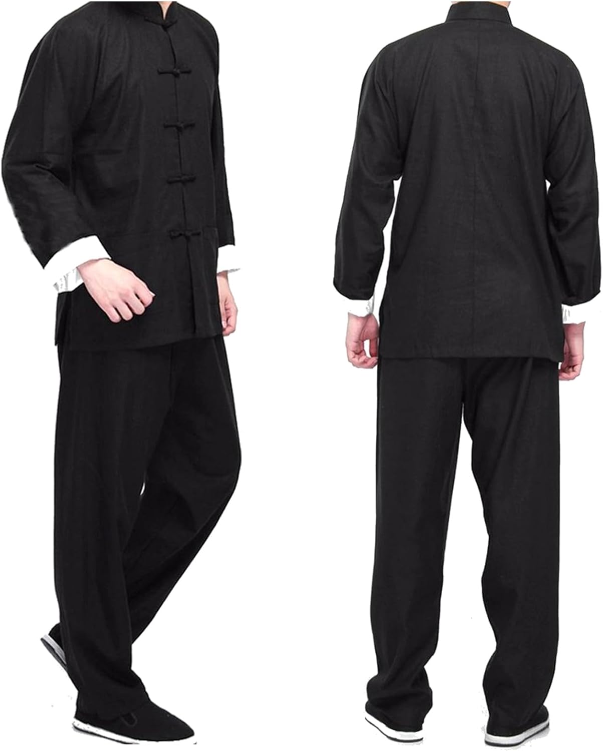 Tai Chi Uniform for Men, Chinese Traditional Kung Fu Suit, Martial Arts Cotton Clothing Coat Tops and Pants set