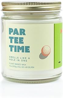 Par Tee Time Soy Wax Candle – Fig, Madagascar Vanilla & Waterlily – Golf Gift Candle, 9 oz Clean Burn