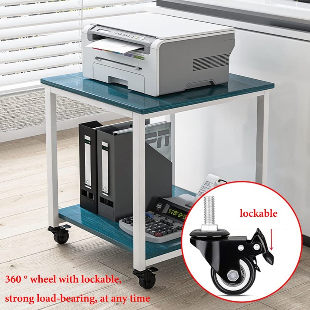 carrello portaoggetti su ruote, Carrello 3 livelli telaio metallico microonde cucina(Wood)