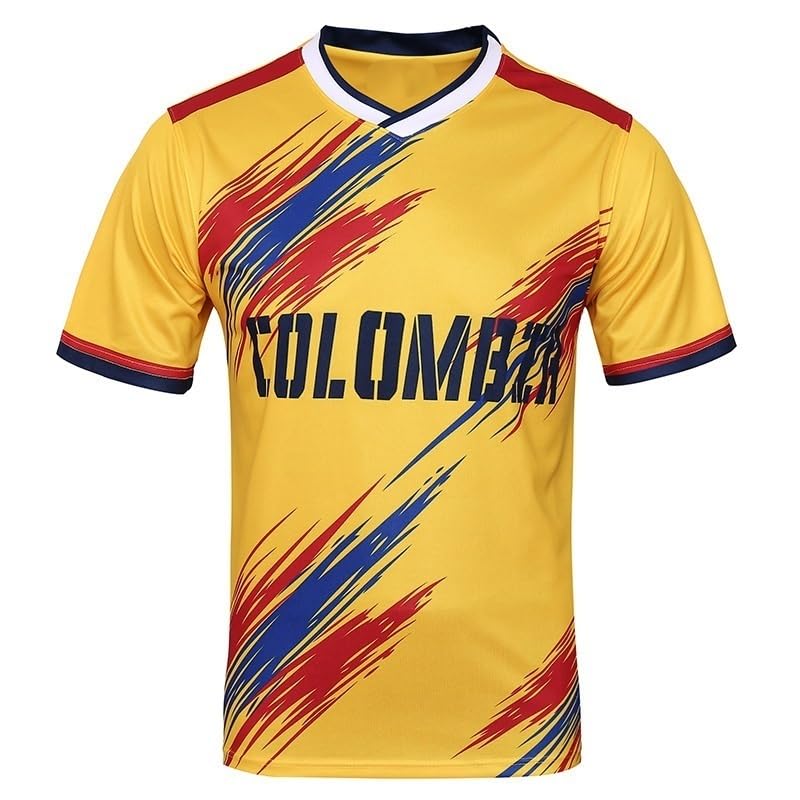 Solastride 2026 Men's Football Jersey National Team Home Jersey Fan Version Soccer Jersey Supports Multiple Teams in Europe/America/Asia/Africa(Colombia,L)