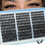 Manga Lash Clusters Volume Eyelash Clusters with Spikes 300Pcs Fluffy Cluster Eyelash Extensions 12-20MM Wispy Individual Lashes Clusters Easy to Apply DIY Lash Extensions at Home by JIMIRE